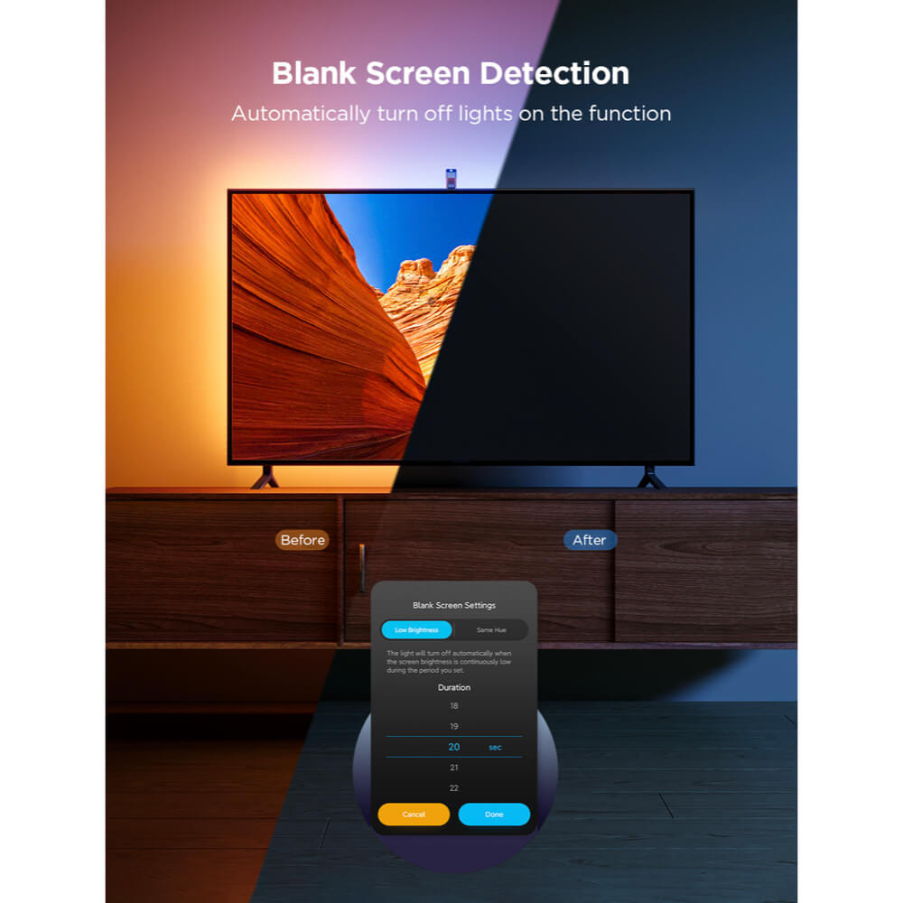 ชุดไฟเส้น GOVEE ENVISUAL TV BACKLIGHT 3 LITE  24 วัตต์  สำหรับทีวี 40 - 50 นิ้ว_6